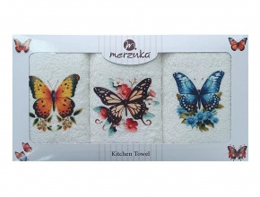 VLK 30x50 BASKILI 3'LÜ EL HAVLUSU